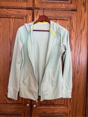 Nike Light Mint Therma-Fit Jacket with Neon Yellow Trim size medium